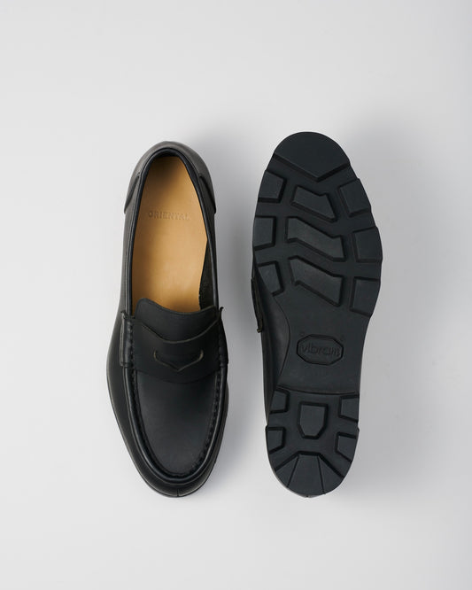 オリエンタル 510 Rugged moccasin Black (FG-0510) コインローファー メンズ
