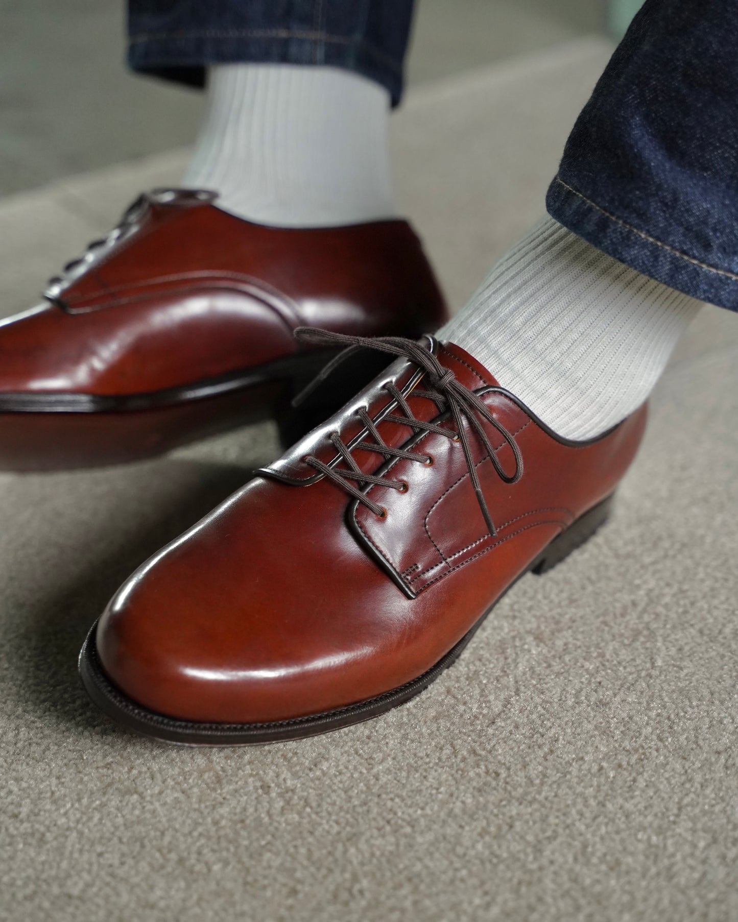 012 plain toe #Cordovan cognac (FG-3030)