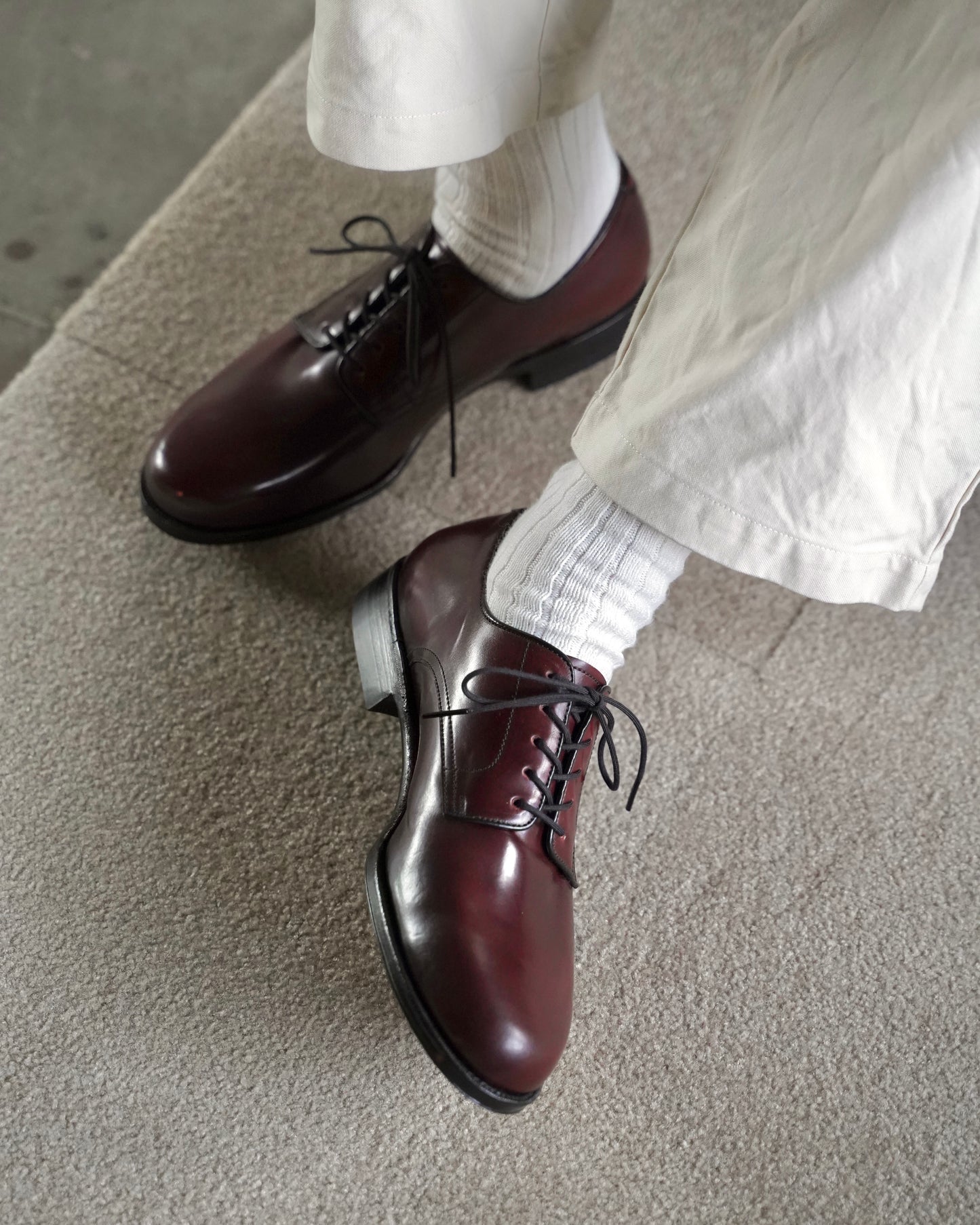 012 plain toe #Cordovan burgundy (FG-3030)