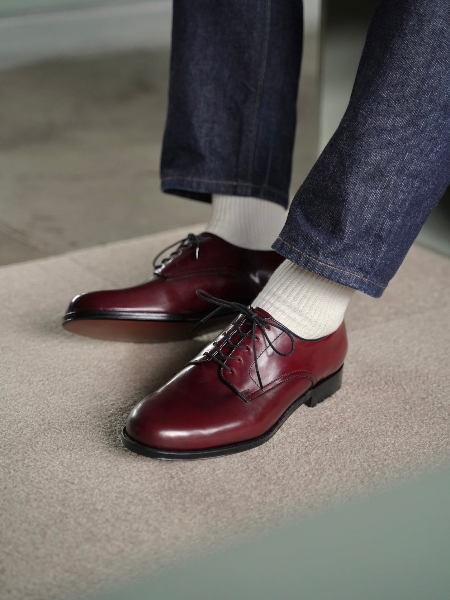 012 plain toe #Cordovan burgundy (FG-3030)