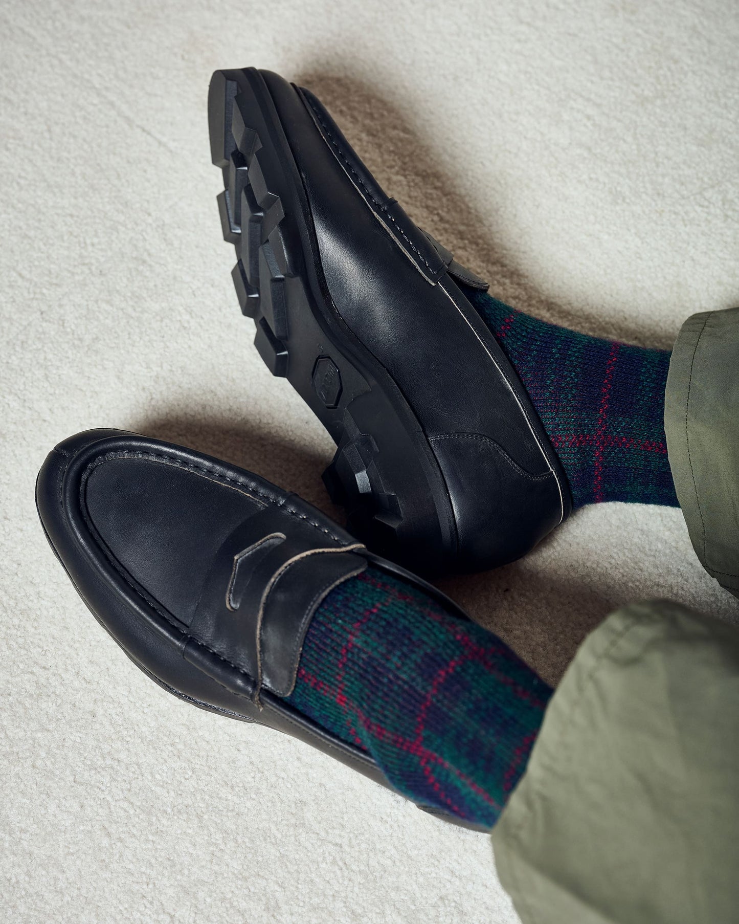 オリエンタル 510 Rugged moccasin Black (FG-0510) コインローファー メンズ