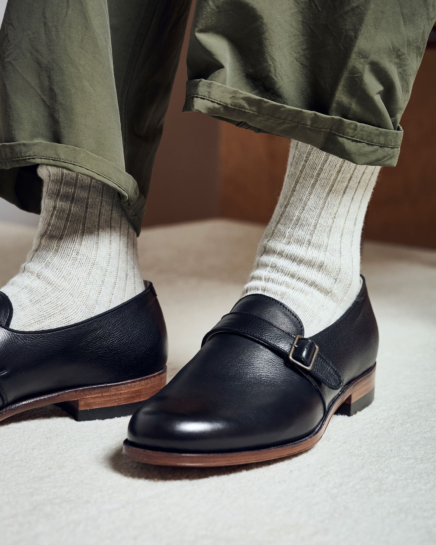 オリエンタル 310 Buckle slipon Black (FG-3310) レザー スリッポン ユニセックス