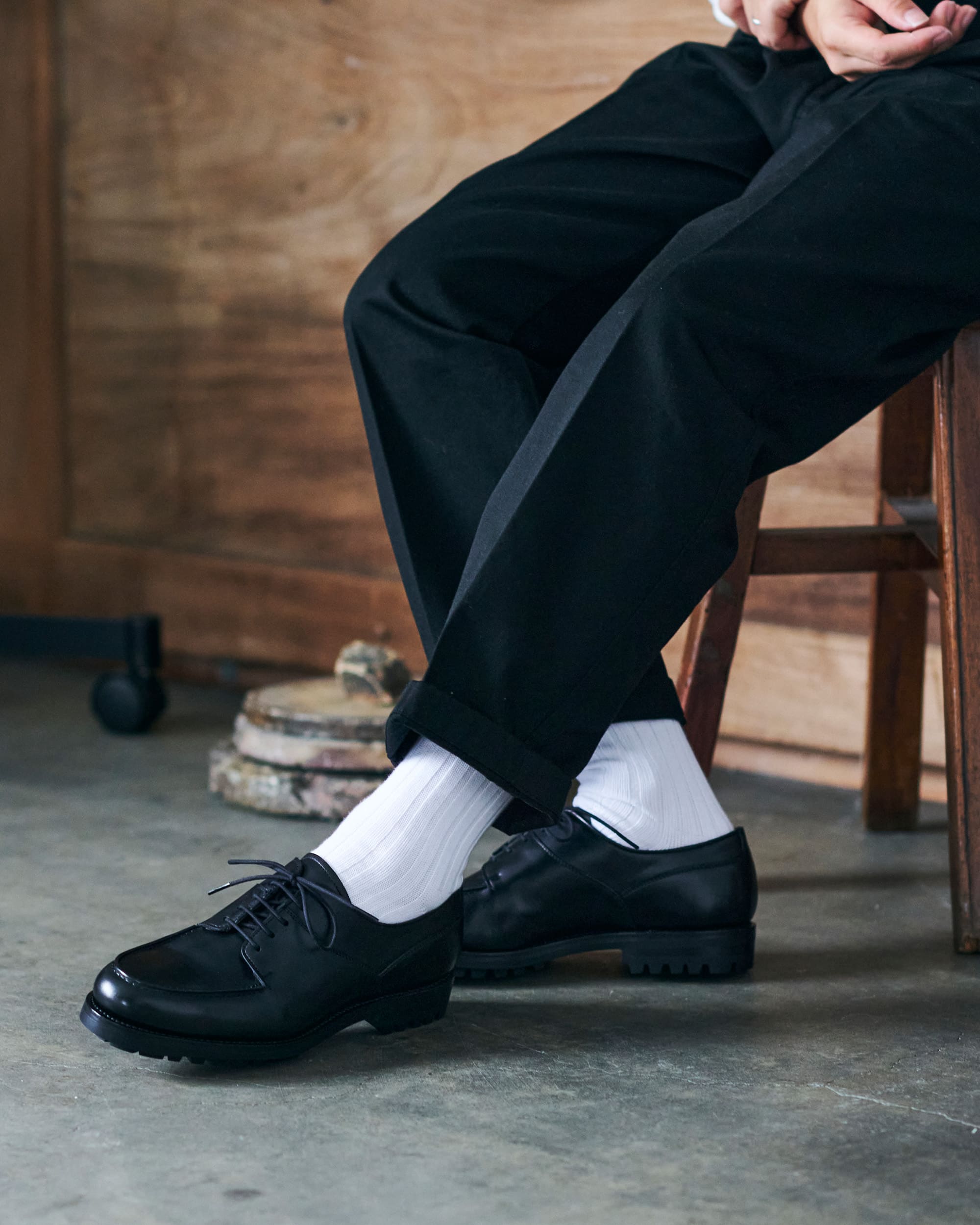 トップ ORIENTAL オリエンタル レザー (FG-3804) Black ARAN 800 靴