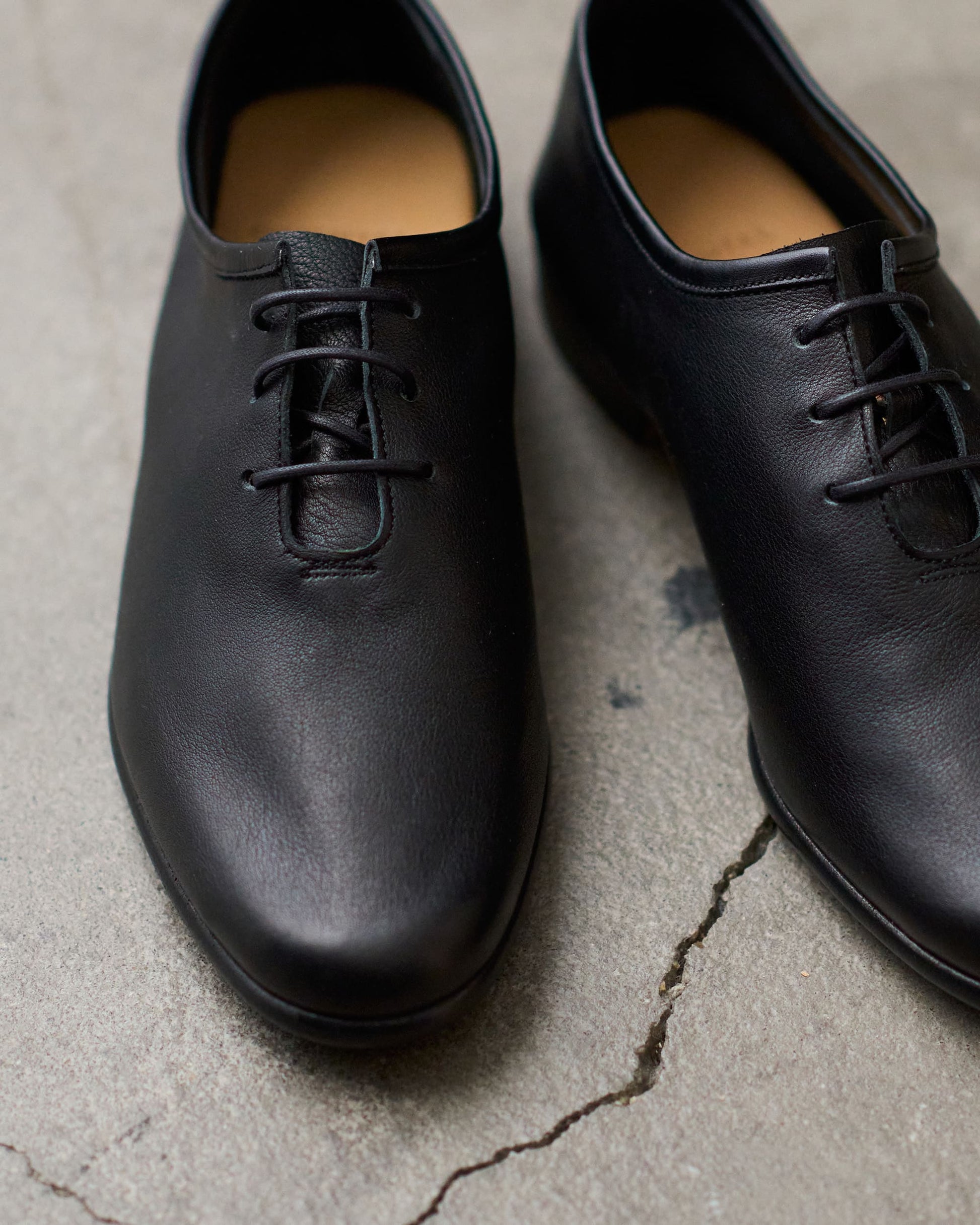オリエンタル 001 Unlined plain toe Black (R-0002) レザーシューズ ユニセックス
