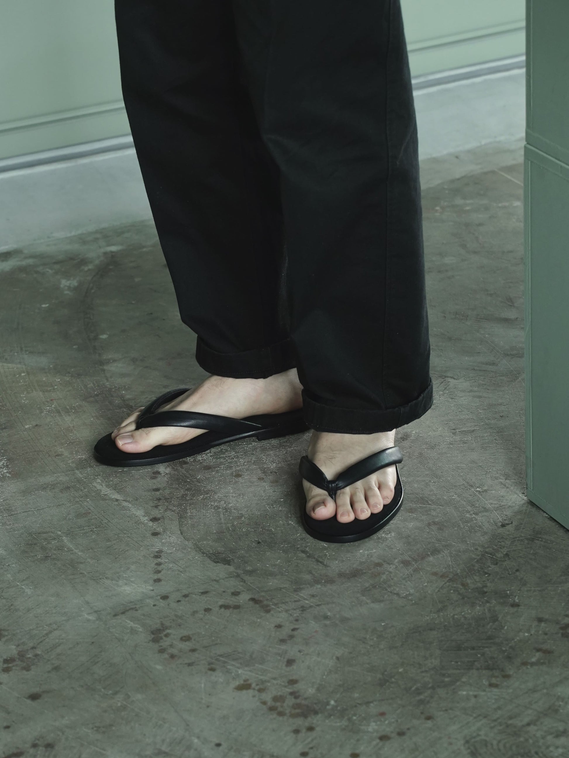 オリエンタル 004 Setta sandal Black (R-0004) トング サンダル
