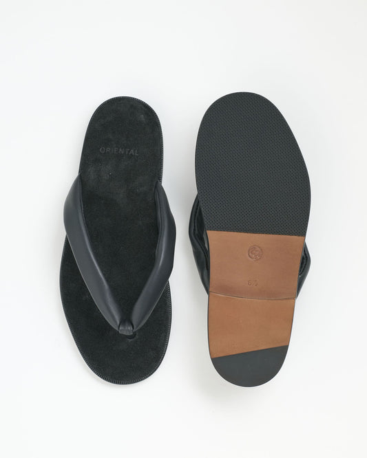 オリエンタル 004 Setta sandal Black (R-0004) トング レザー サンダル