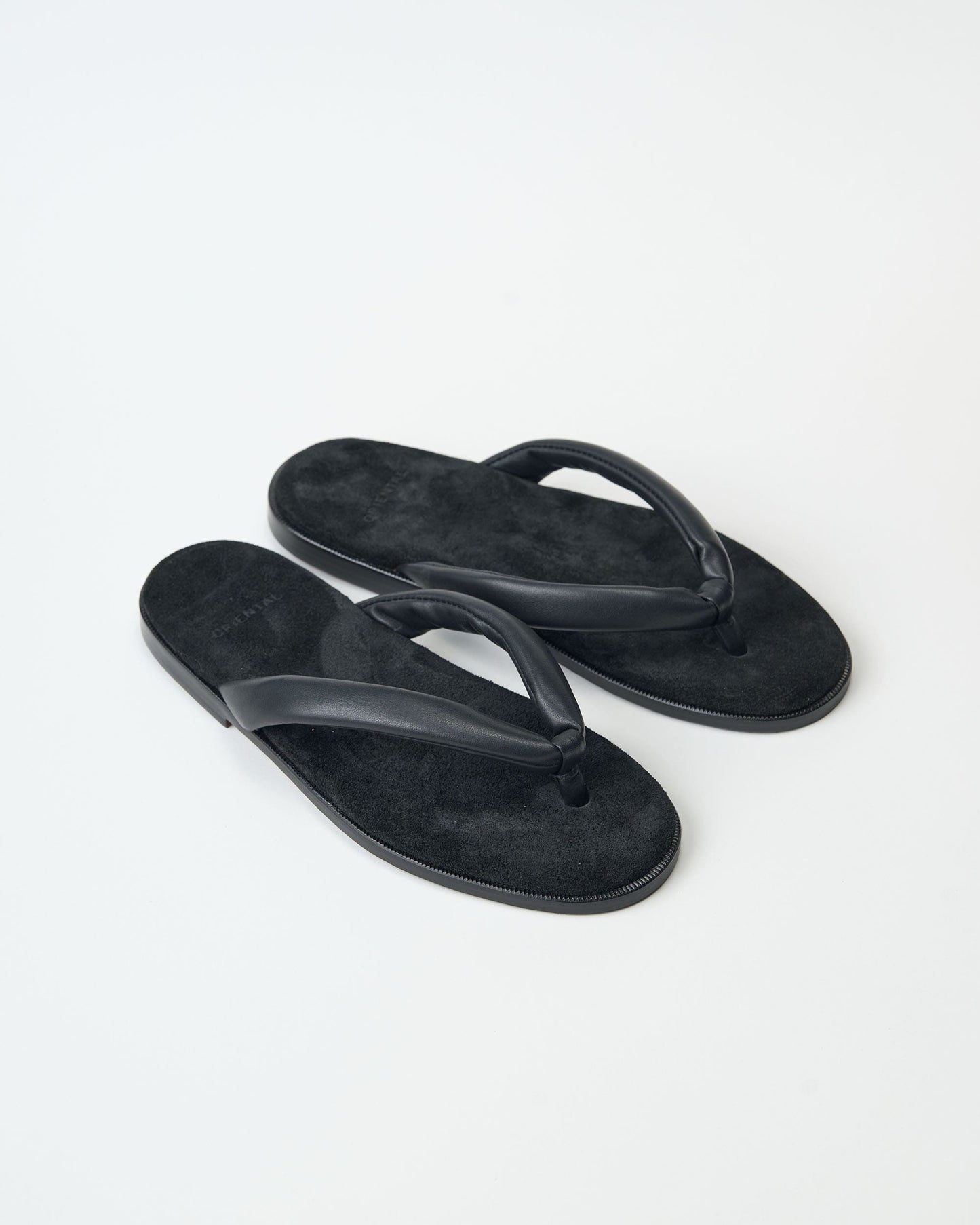 オリエンタル 004 Setta sandal Black (R-0004) トング レザー サンダル