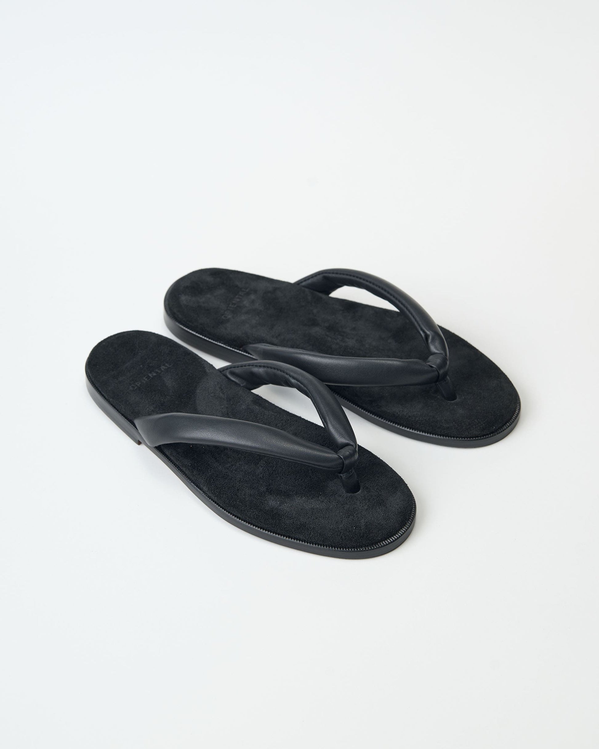 オリエンタル 004 Setta sandal Black (R-0004) トング レザー サンダル