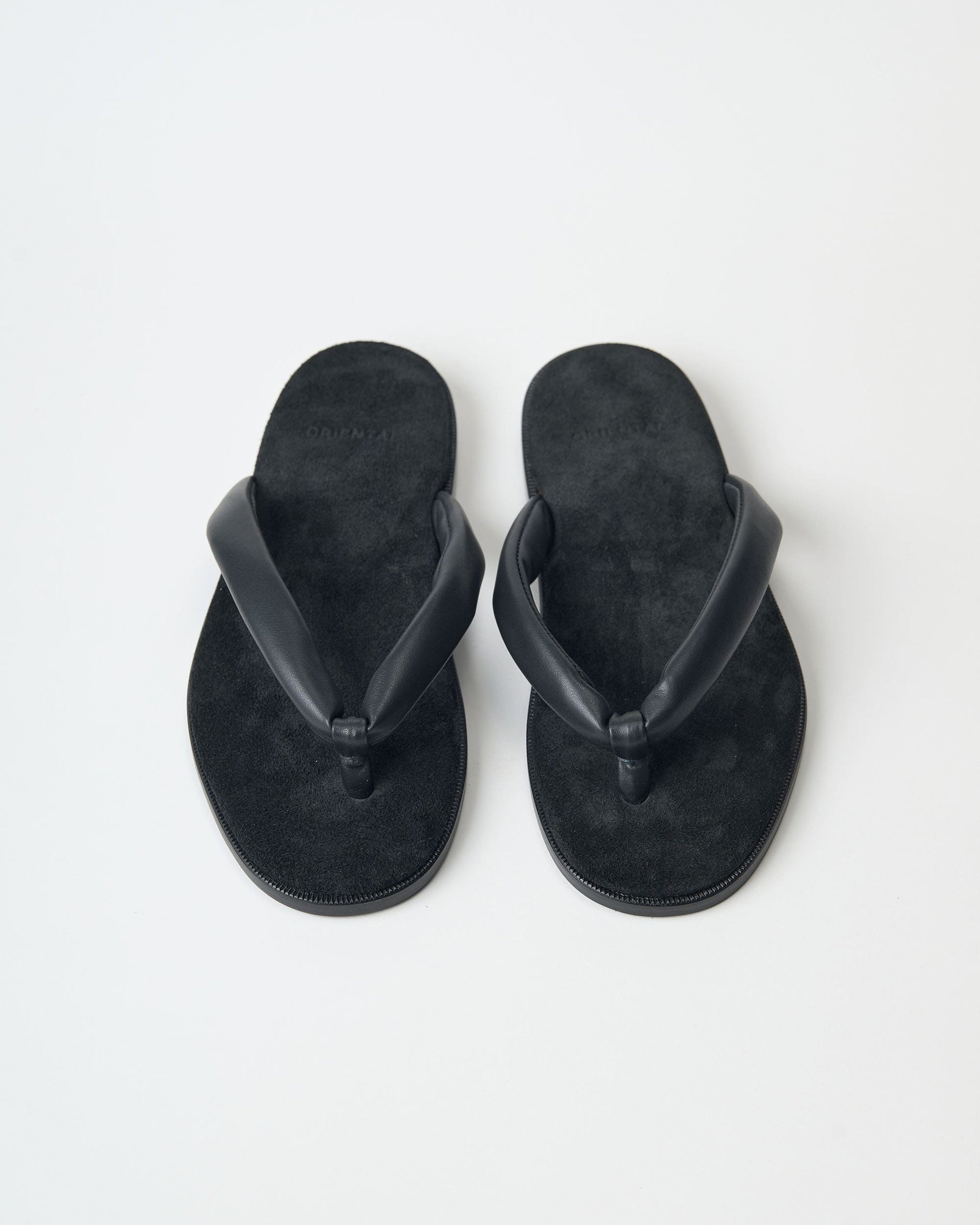 オリエンタル 004 Setta sandal Black (R-0004) トング レザー サンダル