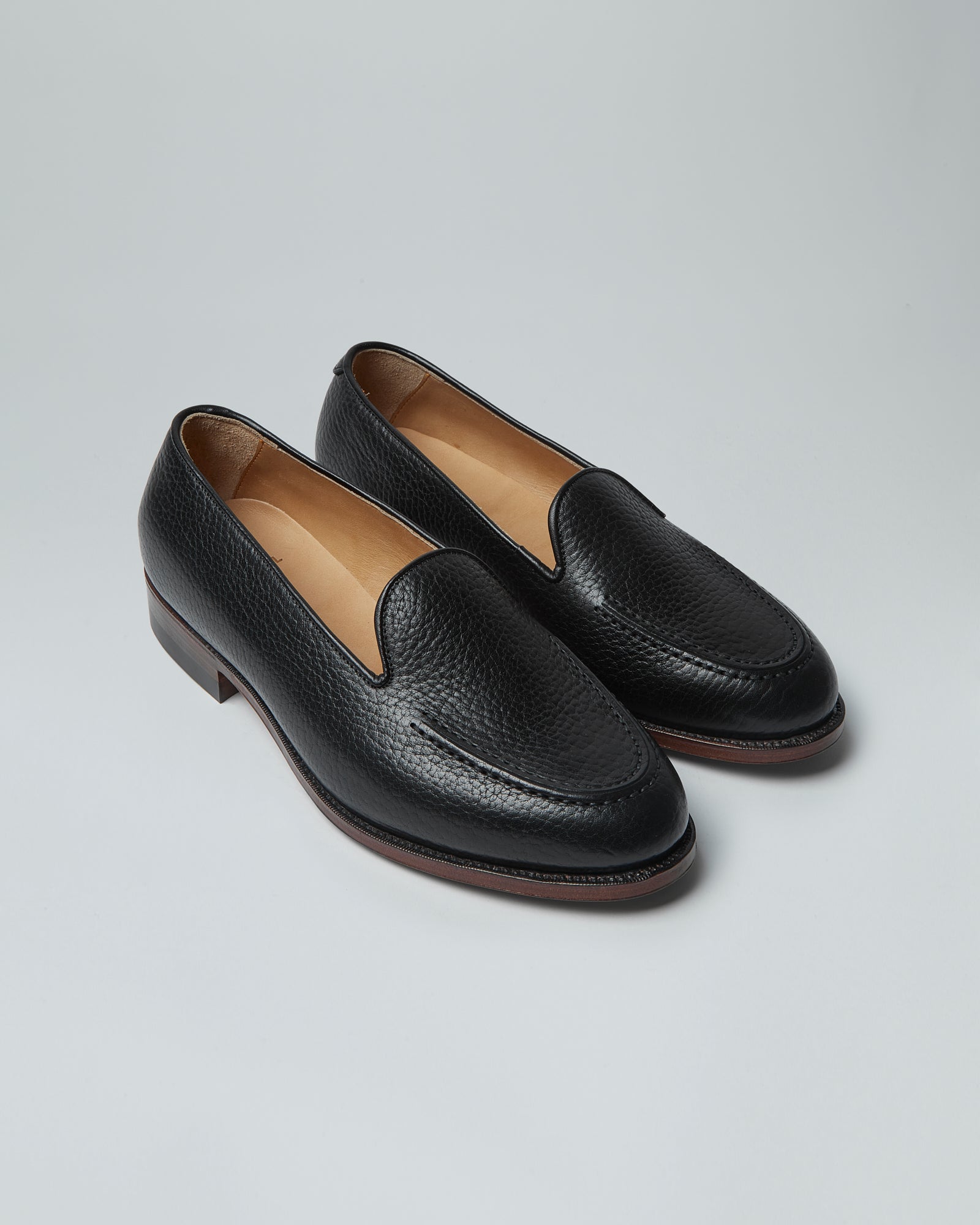 ORIENTAL】536Split mocca loafer 黒 - ドレス/ビジネス