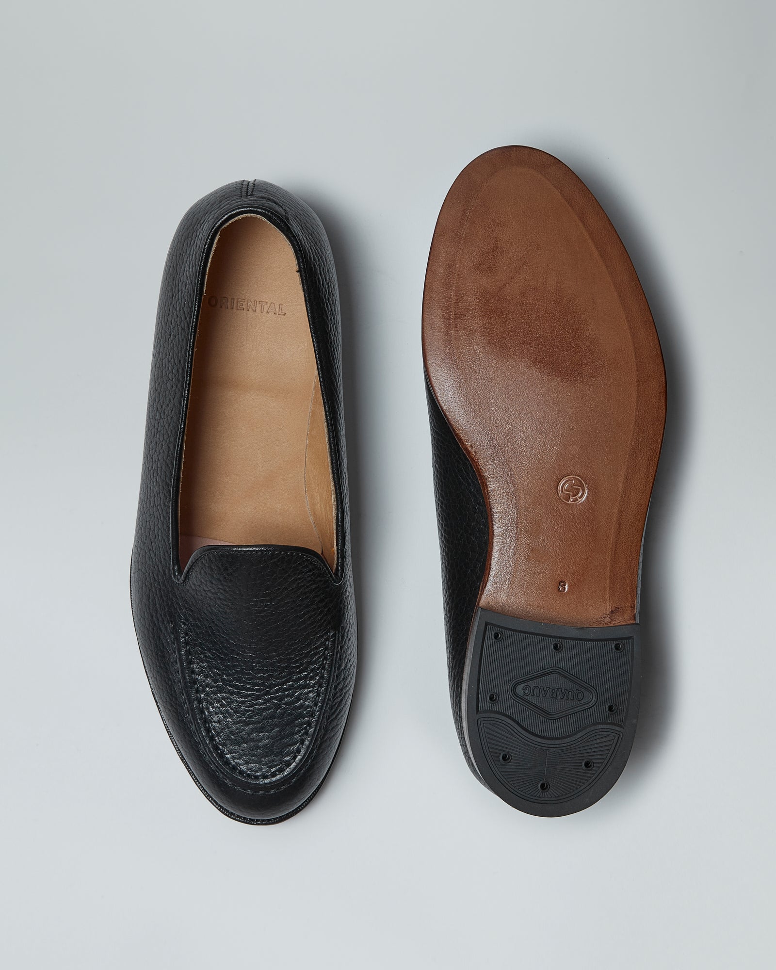 536 Split mocca loafer #Black (FG-3536)